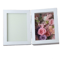 custom high quality wholesale Valentine's Day gift flower preserved fresh rose flower photo shadow box frame